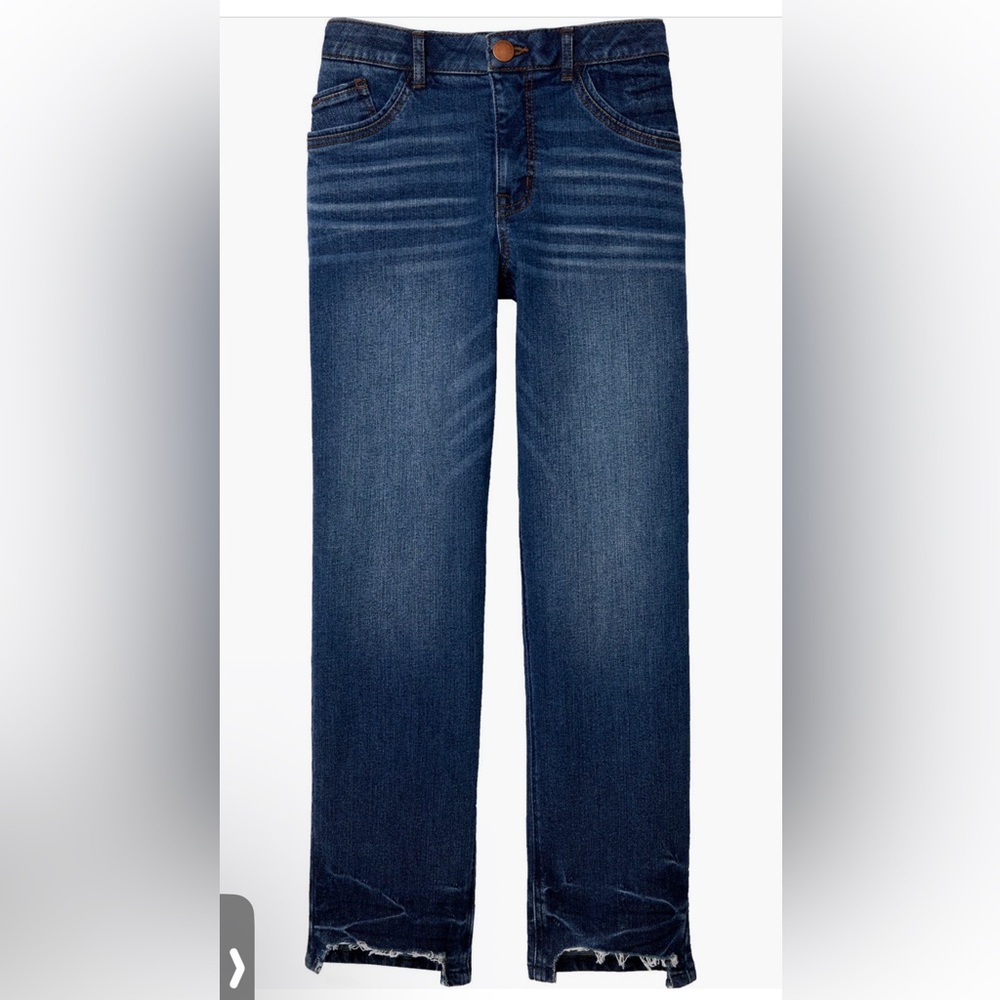 NWOT Democracy Ab Tech Straighy Leg Ankle Crop Stretch Denim Jeans Womens 8